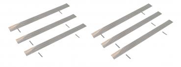 Laubschutz Set 5 x Aluminium Simpel für ACO Standardline und Hexaline Entwässerungsrinne mit Stahlstegrost mit Rosthaken